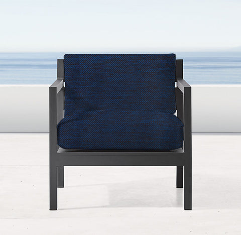 Lomani Navy Outdoor Chair Cushion